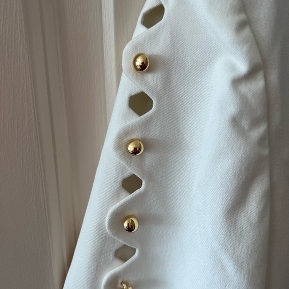 NWOT 10 Crosby Derek Lam Studded Scalloped Sleeve Jacket Blazer - Picture 2 of 16